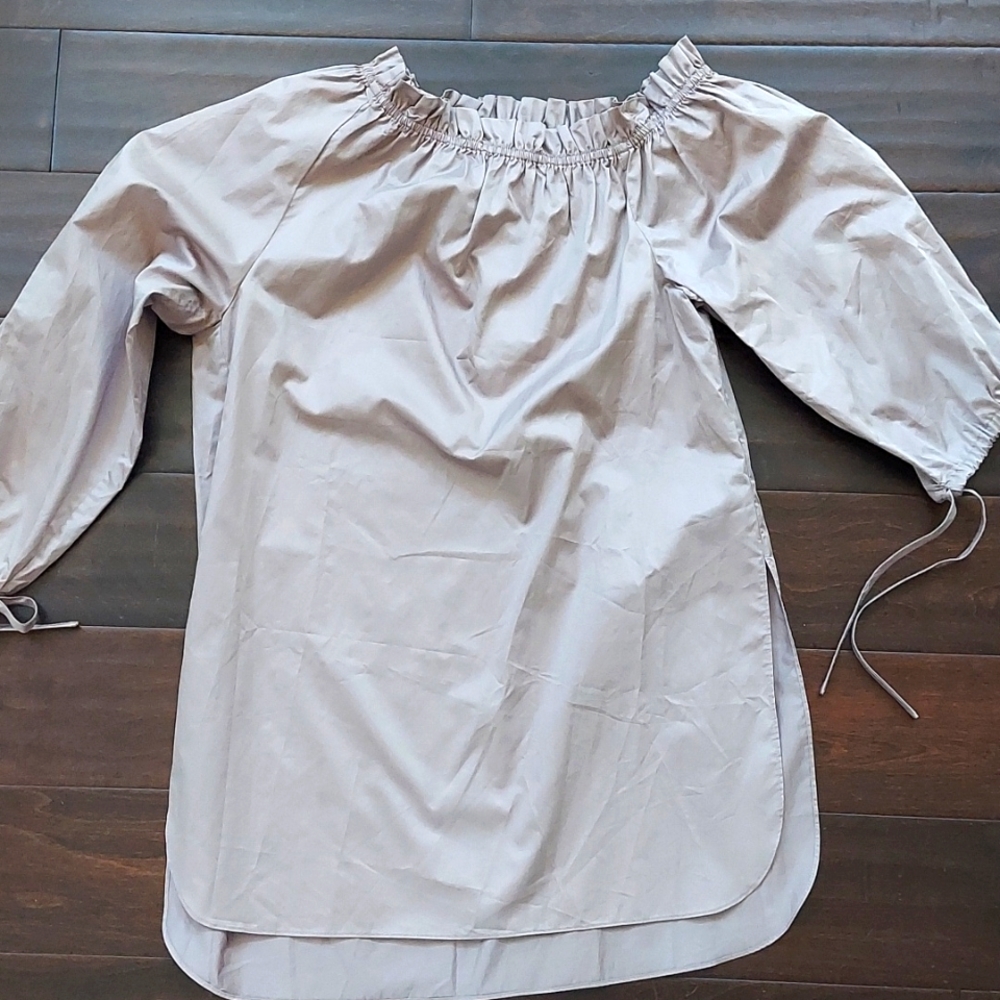 Tibi poplin pull over Off Shoulder top 2 NWT